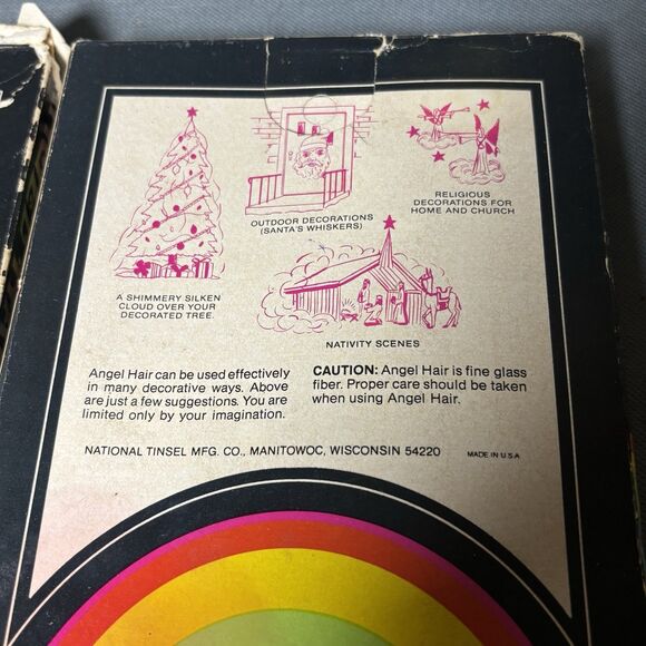 Vintage Decor Noel Spunglass ANGEL HAIR (1.5 Oz. Boxes) ~ Lot 2 - Picture 8 of 12